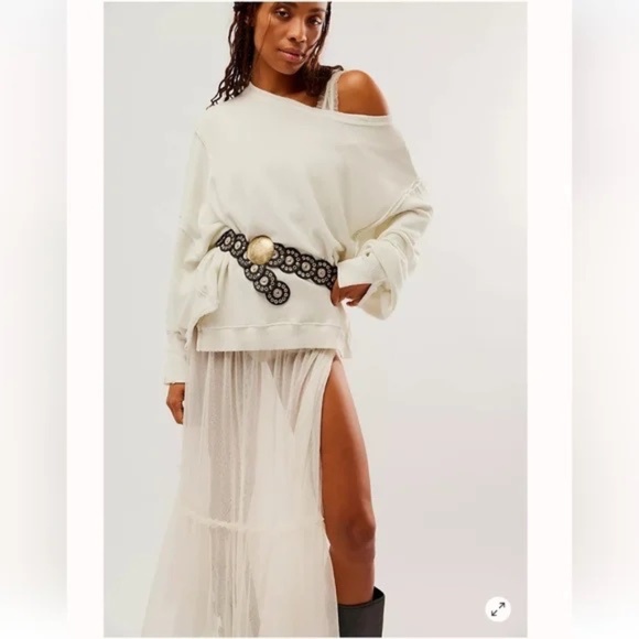 Free People Tops - Free People We the Free Camden sweatshirt  off white - Small